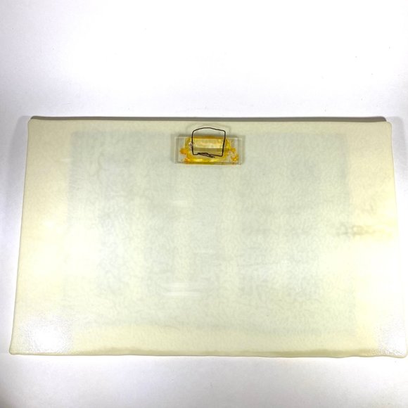 1970's Cream Fused Dichroic Art Glass Wall Art - Picture 7 of 7